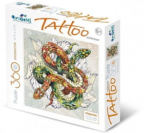 Пазл из серии Арт-терапия – Змеи, 360 деталей (Origami, 05366)