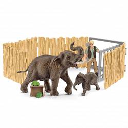 Игровой набор – Уход за слоном (Schleich, 72111k) - миниатюра