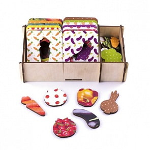 Доски Сегена – Овощи, 18 деталей (Woodland, 068208)