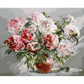 Раскраски по номерам - Пионы, 40 х 50 см (Белоснежка, 106-AB) Раскраски по номерам - Пионы, 40 х 50 см (Белоснежка, 106-AB)