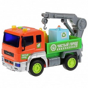 Камаз-манипулятор, 17 см, инерционный, свет и звук (Технопарк, KAM-17PL-MAN)
