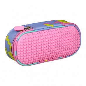 Пенал школьный пиксельный Super class pencil case WY-B012, цвет розовый (Upixel, 80748)