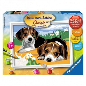 Раскрашивание по номерам Щенки Джек Рассел (Ravensburger, 28179st)