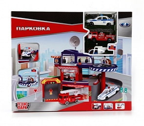 Парковка со спуском, машинками и вертолетом (Технопарк, 33558-Rsim)