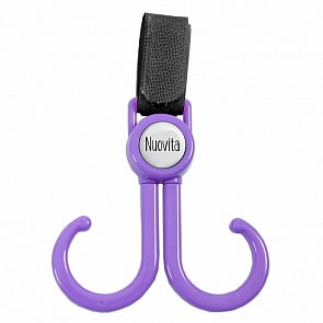 Двойной крючок для коляски Doppio gancio, purpureo/пурпурный (Nuovita, NUO-150408_Purpureo/Пурпурный)