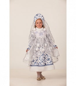 Костюм - Снегурочка Метелица, размер 134 (Батик, 1948-134-58)