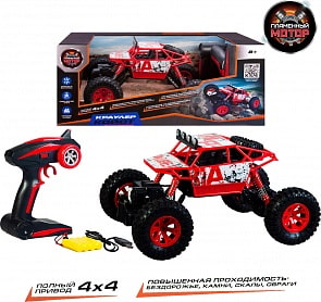 Краулер р/у Койот 4WD, на аккумуляторе, красный (Пламенный мотор, 870232)