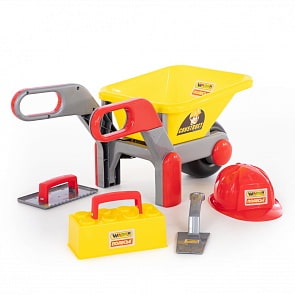 Тачка №4 Wader и набор каменщика №3 - Construct, 4 элемента (Полесье,  50212) Тачка №4 Wader и набор каменщика №3 - Construct, 4 элемента (Полесье,  50212)