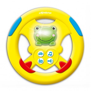 Руль музыкальный Бип-бип, желтый (Азбукварик, 28320-3)