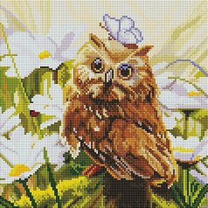 Мозаика алмазная на раме Сова Везучка (Белоснежка, 345-ST-S)