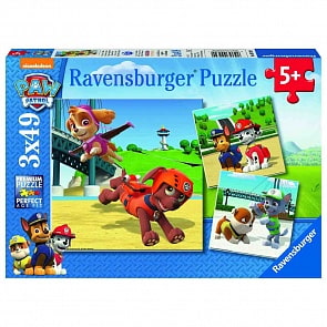 Пазл - Щенячий патруль, 3 пазла по 49 деталей (Ravensburger, 09239)