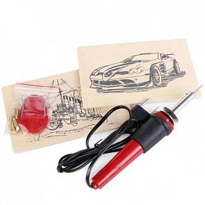 Набор для выжигания - Яхта и спортивная машина: выжигательный аппарат, 6 насадок, 2 эскиза (Multiart, A02738TECH4-Rsim)