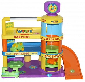 Гараж Беби с автомобилями, 3 уровня + лифт (Полесье, п-40381)