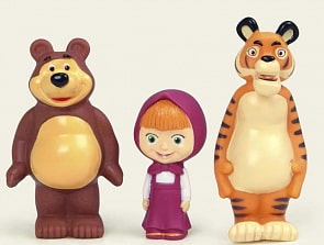 Набор для купания «Маша и медведь» с Тигром (Играем вместе, 168RUS-PVCsim)