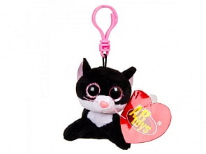 Мягкая игрушка - Котенок черный, на брелоке 8 см (ABtoys, M0015)