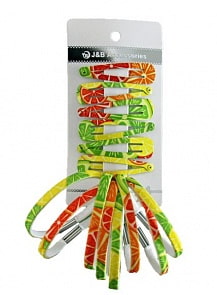 Набор – Цитрус, 8 резинок и 6 заколок (Shantou Gepai, YLB-S002)