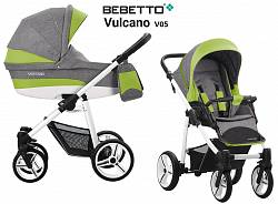 Детская коляска Bebetto Vulcano New 2 в 1, шасси белая/BIA (Bebetto, WB159_V05) - миниатюра
