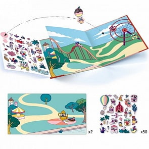 Набор с наклейками - Ярмарка развлечений (Djeco, 08952)