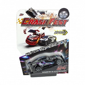 Машинка 2 в 1 CrashFest Graffity, инерционная, разборная, 10 см (1toy, Т17090-11)