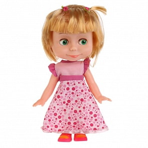 Интерактивная кукла – Маша и Медведь. Маша День рожденья, 25 см (Карапуз, 83033HBsim)