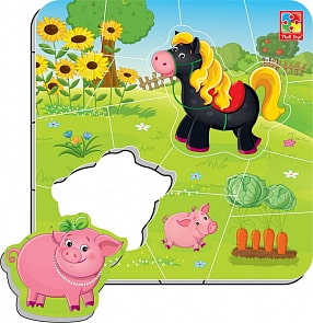 Магнитные пазлы - Ферма (Vladi Toys, VT3204-11)