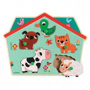 Звуковая рамка-вкладыш - Ферма (Djeco, 01707k)