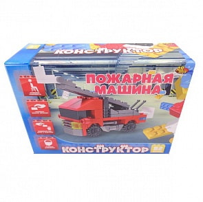Конструктор - Пожарная машина, 82 детали (Abtoys, PT-00444)