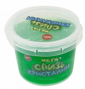 Мега-слизь из серии Мяшка Кристалин 500 гр, зелёная (1toy, Т11364)