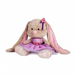 Зайка Лин в фиолетовом платье, 25 см (MaxiToys, JL-021-25-КСО)