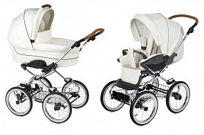 Коляска 2 в 1 Navington Caravel, колеса 31 см, Royal Snow (Navington, W-WDZ02-00600)