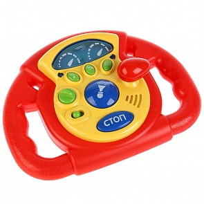 Обучающий руль, стихи М. Дружининой, звуки автомобиля, 20 детских песен, свет и звук (Умка, B1463482-R)