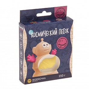 Набор - Космический песок - Пластичный, розовый с формочкой, 0,15 кг (Волшебный мир, KP015P)