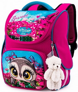 Ранец Winner One 2043, брелок мишка (Winner, 2043)