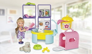 Игровой набор Paula. Ухаживаем за питомцем, с переноской (Paula, MC23423a)