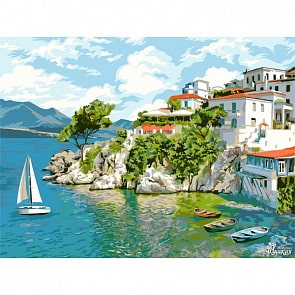 Рисование по номерам на холсте - Остров Скиатос, 40 х 50 (Фабрика Творчества, A122)