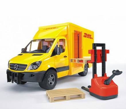 Машина Bruder DHL Mercedes Benz Sprinter с погрузчиком 