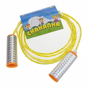 Скакалка, 2,2 м, тканевый шнур, пластиковые ручки, 2 цвета (1toy, Т17515) (ассортимент)