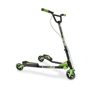 Трехколесный инерционный самокат Fliker Carver C3, зеленый (YVolution, 100043)