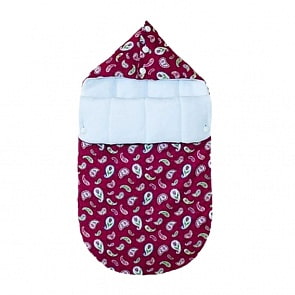 Зимний конверт для новорожденного пейсли бордо (JUNTOSmama, JUN-К3-01)