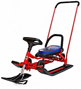 Снегокат с П-образным толкателем и колесной базой - 109 Wheel Animals Кролик (Барс, 7001rt)