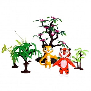 Игровой набор из серии Лео и Тиг: 2 героя 7,5 см. + аксессуары (Gulliver, LTPS007LT)