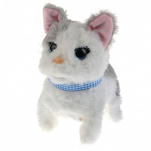 Интерактивный котёнок Джесси 16 см с бутылочкой, озвученный (Мой питомец, JX-2442B)