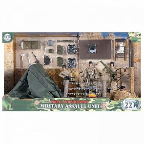 Игровой набор - WP. Лагерь, 1:18, 3 фигурки (World Peacekeeper, MC77083)