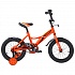 Велосипед детский 14' gw-тип со звонком и страховочными колесами оранжево-черный  - миниатюра №1