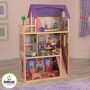 Домик из дерева - Kayla dollhouse – Кайла, для кукол 30 см, с мебелью 10 предметов (KidKraft, 65092_KE)