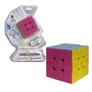 Игродром Головоломка + спиннер – Куб, 3 х 3 (1toy, Т14214)