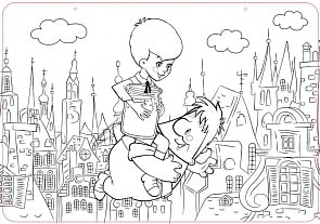 Коврик-раскраска маленький - Малыш и Карлсон (ЯиГрушка, 12041ЯиГ)