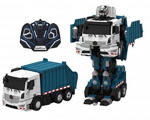 Робот на радиоуправлении, трансформируется в мусоровоз, со светом и звуком, 38 см (Solmar, Т10601)