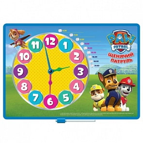 Доска для рисования из серии Щенячий Патруль с часами и фломастером (Играем вместе, B1659816-PP)