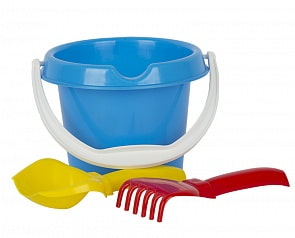 Песочный набор Малыш: ведро Малыш, совок, грабли (Совтехстром, У534)